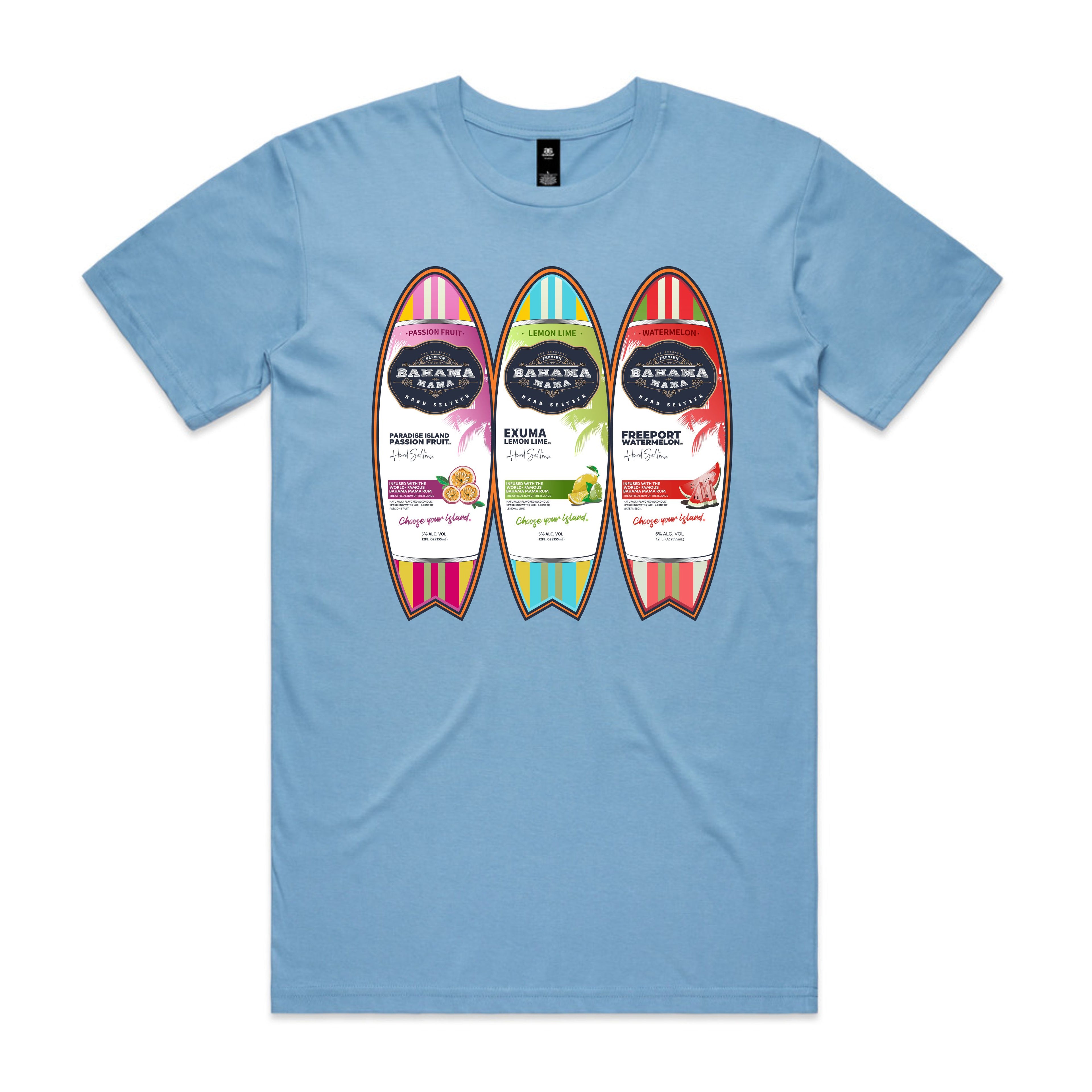 Seltzer Surfboard Short Sleeve T-shirt - Blue